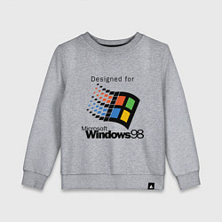 Свитшот хлопковый детский Предназначен для windows 98, цвет: меланж