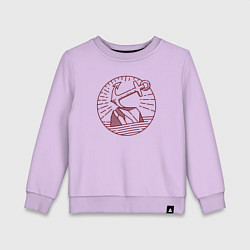 Свитшот хлопковый детский Якорь в камне, цвет: лаванда