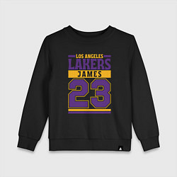 Свитшот хлопковый детский Lakers - James 23, цвет: черный