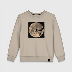 Детский свитшот Кот смотрит на луну