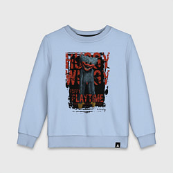 Свитшот хлопковый детский Хагги Вагги из Poppy Playtime, цвет: мягкое небо