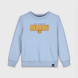 Свитшот хлопковый детский Team Los Angeles Lakers, цвет: мягкое небо