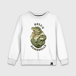 Детский свитшот Crocodile bodybuilder