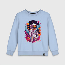 Свитшот хлопковый детский Космонавт, цвет: мягкое небо