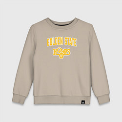 Свитшот хлопковый детский Golden State hoops, цвет: миндальный