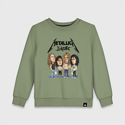 Свитшот хлопковый детский Metallica juniors - cartoon, цвет: авокадо