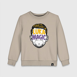 Свитшот хлопковый детский Luka magic face, цвет: миндальный