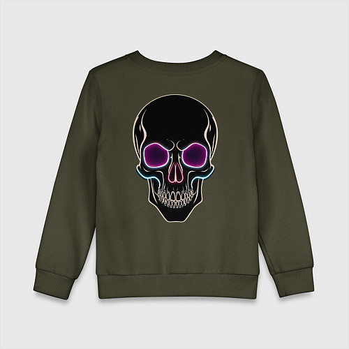Детский свитшот Skull black / Хаки – фото 2