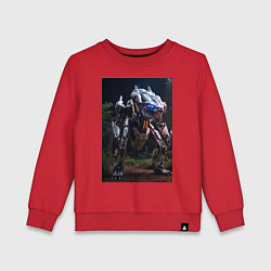 Свитшот хлопковый детский Робот в стиле Horizon, цвет: красный