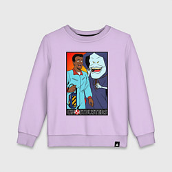 Свитшот хлопковый детский Ghostbusters - Winston and the sandman, цвет: лаванда