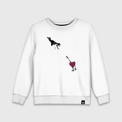 Свитшот хлопковый детский Отпуская сердце, цвет: белый