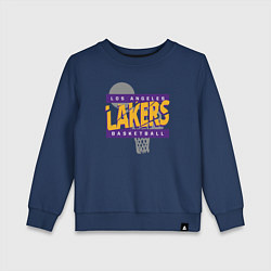 Свитшот хлопковый детский Lakers basketball play, цвет: тёмно-синий