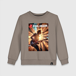 Свитшот хлопковый детский Mick Jagger - lead singer of The Rolling Stones, цвет: утренний латте