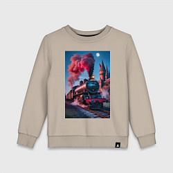 Свитшот хлопковый детский Хогвартс-Экспресс, цвет: миндальный