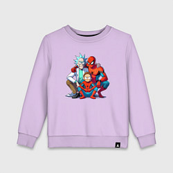 Детский свитшот Spider-Man is Rick and Mortys friend