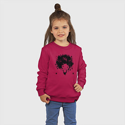Свитшот хлопковый детский Девочка весна, цвет: маджента — фото 2