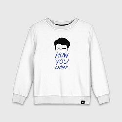 Свитшот хлопковый детский How you doin, цвет: белый