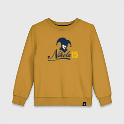 Свитшот хлопковый детский Nikola 15, цвет: горчичный