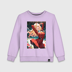 Свитшот хлопковый детский Марин Китагава косплей 002 Darling in the Franxx, цвет: лаванда
