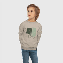 Свитшот хлопковый детский Spring, цвет: миндальный — фото 2
