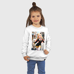 Свитшот хлопковый детский Марин Китагава косплей Ани Форджер, цвет: белый — фото 2