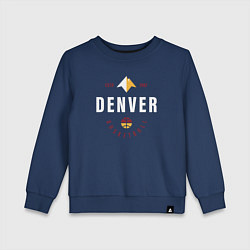 Свитшот хлопковый детский Denver basketball 1967, цвет: тёмно-синий