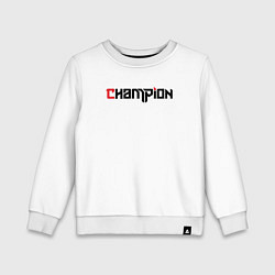 Свитшот хлопковый детский Champion, цвет: белый