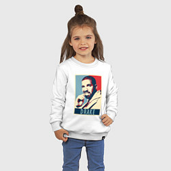 Свитшот хлопковый детский Drake obey, цвет: белый — фото 2