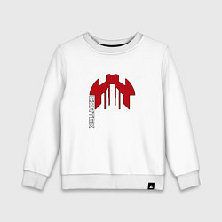 Свитшот хлопковый детский Cortex красный чёрная обводка, цвет: белый