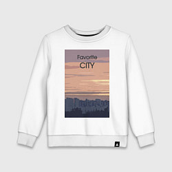 Детский свитшот Favorite city с городским пейзажем