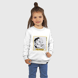 Свитшот хлопковый детский Volfovich Art Black coin, цвет: белый — фото 2