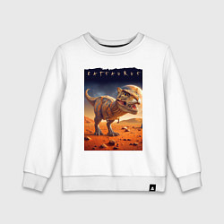 Свитшот хлопковый детский Catsaurus - meme, цвет: белый