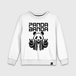 Свитшот хлопковый детский Panda banda - mafia, цвет: белый