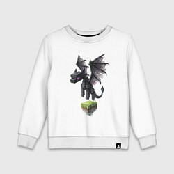 Свитшот хлопковый детский Ender Dragon, цвет: белый
