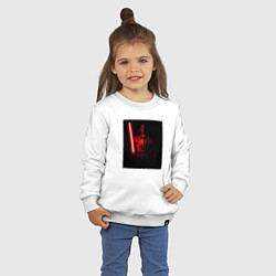 Свитшот хлопковый детский Вейдер с мечом во тьме, цвет: белый — фото 2