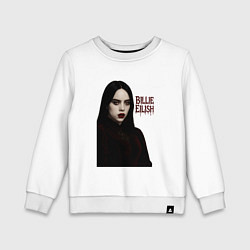 Свитшот хлопковый детский Билли Айлиш готический стиль, цвет: белый