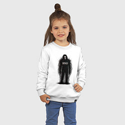Свитшот хлопковый детский Bones horror style, цвет: белый — фото 2