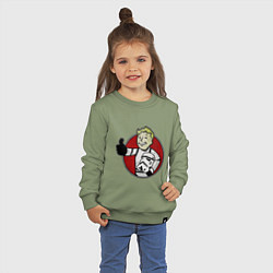 Свитшот хлопковый детский Vault storm trooper, цвет: авокадо — фото 2