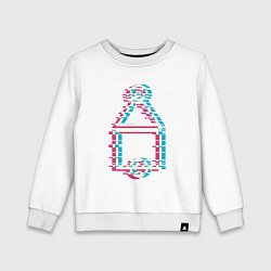 Свитшот хлопковый детский Символы - игра в кальмара, цвет: белый