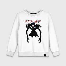 Свитшот хлопковый детский Death note Ryuk - темный, цвет: белый