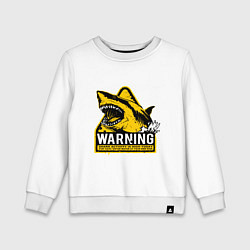 Детский свитшот Предупреждающий знак - опасно акулы