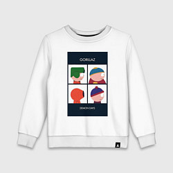 Свитшот хлопковый детский Южный парк постер, цвет: белый