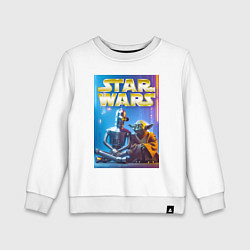Детский свитшот Bender and Yoda - ai art collab