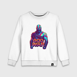 Свитшот хлопковый детский God of war Кратос, цвет: белый