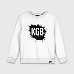 Свитшот хлопковый детский КГБ в каплях, цвет: белый