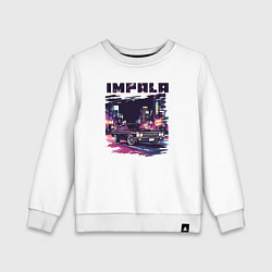 Свитшот хлопковый детский Impala, цвет: белый
