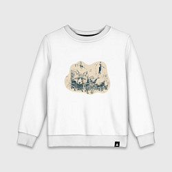 Свитшот хлопковый детский Туаль де Жуи лиса, цвет: белый