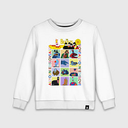 Свитшот хлопковый детский The Beatles Yellow Submarine, цвет: белый