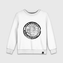 Свитшот хлопковый детский Путешествие Небраска, цвет: белый