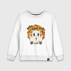 Детский свитшот Корова привидение: moo-boo - буу-муу